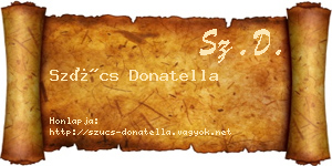 Szűcs Donatella névjegykártya